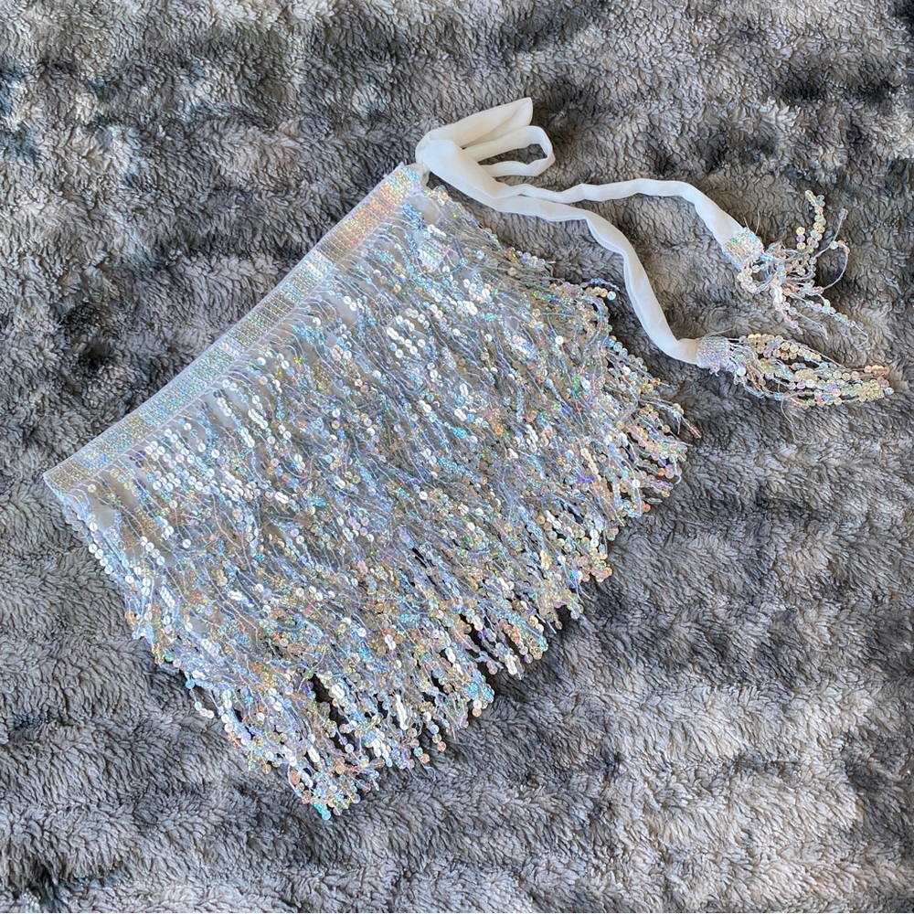 Shimmer And Glimmer Fringe Sequin Skirt - image 2